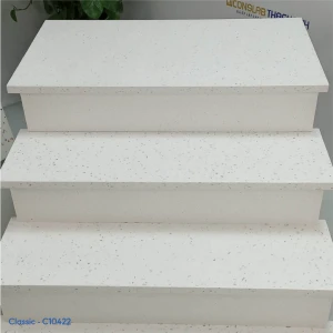 Cầu thang Thạch anh trắng Ngọc Trai C10422
