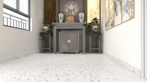 Đá lát sàn Thạch Anh gắn đá Nhũ Vàng G102DNV22B1