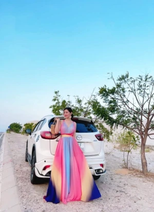 Đầm Maxi Loang Hồng Dây Dài 7 Màu DM145