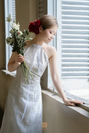 Áo Dài Yếm BST Khúc Xuân Chất Liệu Tơ Organza Thiết Kế Cao Cấp Thanh Lịch