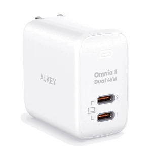 Củ Sạc GAN 45W Aukey Omnia 2 Cổng B4T
