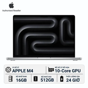MacBook Pro 2024 14-inch M4 10‑core CPU | 10‑core GPU 16GB/512GB Chính Hãng