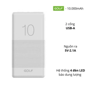 Pin sạc dự phòng Golf 10.000mAh G80