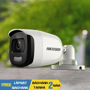 Camera HDTVI Colorful 2.0MP Hikvision DS-2CE10DFT-F