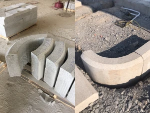 Đá bó gốc cây tròn 10x15x100cm