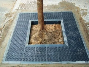 Đá bó gốc cây xanh đen 15x18x100cm