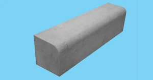 Đá bó vỉa xanh đen 100x18x22cm bo cạnh