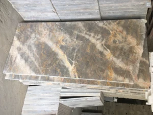 Đá cầu thang marble vàng dăm kết Thanh Hóa