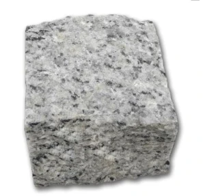 Đá cubic 10x10x8cm granite trắng suối lau chẻ tay