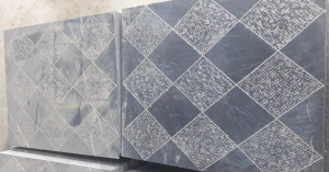 Đá xanh đen băm hình caro