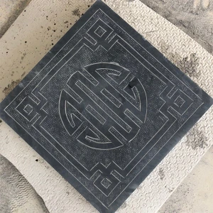Đá xanh đen băm hình chữ thọ