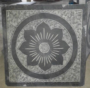 Đá xanh đen băm hoa sen