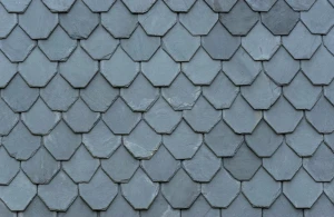 Ngói đá slate đen Lai Châu lợp mái hình đa giác 14x21x(0.2-0.4)cm