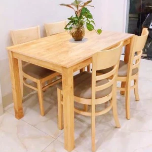 Bàn Ăn 4 Ghế Gỗ Tự Nhiên
