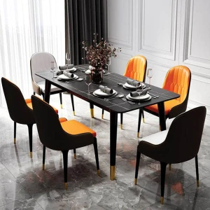 Bàn Ăn Đá Ceramic 6 Ghế Monet Nhập Khẩu