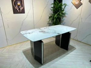 Bàn ăn đôi nẹp inox