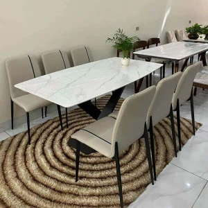 Bàn Ăn Nhập Khẩu 6 Ghế Zena Mặt Đá Ceramic