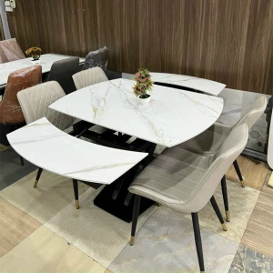 Bàn Ăn Thông Minh Mặt Đá Ceramic Nhập Khẩu