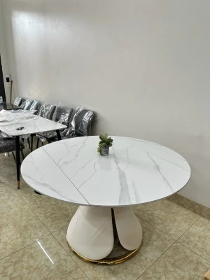 Bàn ăn thông minh tròn xoay mặt đá