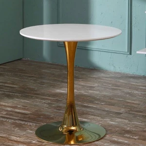 Bàn Cafe Tulip Chân Mạ Vàng