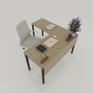 Bàn Chữ L Chân Sắt Có Yếm