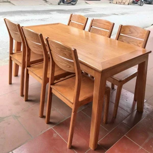 Bàn Ghế Ăn Gỗ Sồi 6 Ghế