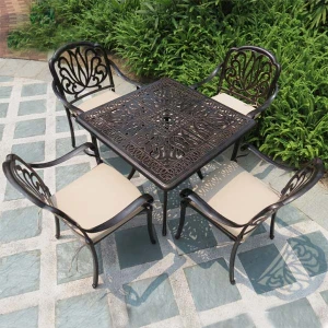 Bàn Ghế Ngoài Trời 4 Ghế Nhôm Đúc Nhập Khẩu