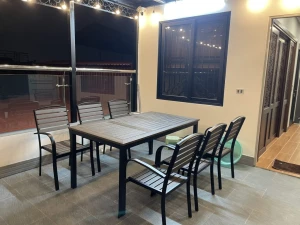 Bàn ghế sân vườn Polywood tròn 80cm - NỘI THẤT ĐỨC TÂM