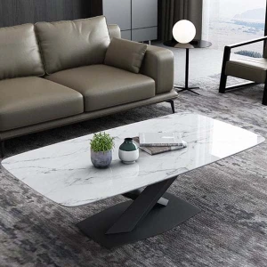 Bàn Trà Chân X Mặt Đá Vân Mây