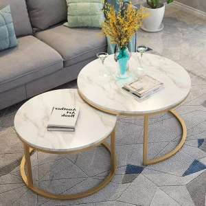 Bàn Trà Đôi Sofa Mặt Đá Hiện Đại