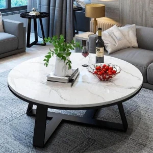 Bàn Trà Sofa Mặt Đá Tròn