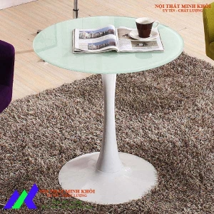 Bàn tulip kính cường lực đường kính D80cm