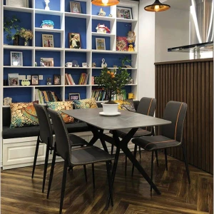 Bộ Bàn Ăn 4 Ghế Zena Mặt Đá Nhập Khẩu