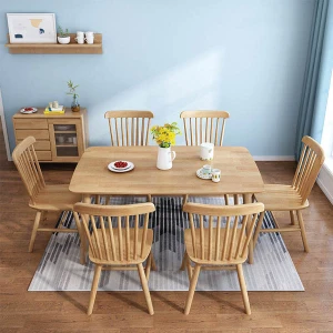 Bộ Bàn Ăn 6 Ghế Song Tiện