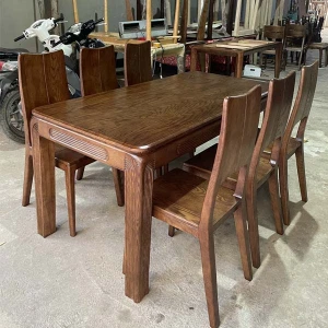 Bộ Bàn Ăn Gỗ Sồi 6 Ghế