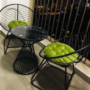 Bộ Bàn Cafe Sắt Ngoài Trời 2 Ghế, Bàn Ghế Ban Công