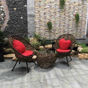 Bộ Bàn Ghế Mây Nhựa GM26 Bàn Ghế Ngoài Trời Giả Mây