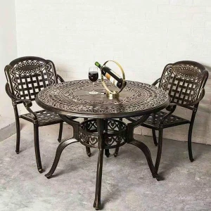 Bộ Bàn Ghế Nhôm Đúc ND96, Bàn Ghế Sân Vườn 2 Ghế