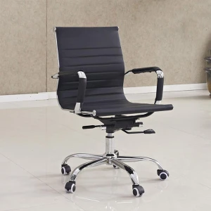 Ghế Da Lưng Thấp Chân Xoay