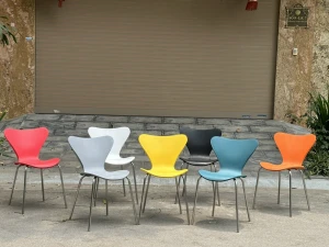 Ghế thiên nga chân inox (Swan chair)