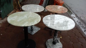 Mặt bàn tròn đá Composit