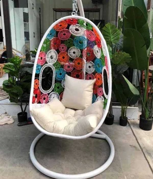 Xích Đu Đơn Đồng Tiền Mây Nhựa, Xích Đu Ngoài Trời