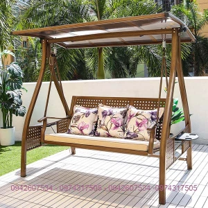 Xích Đu Pin Mặt Trời Nhôm Đúc 3 Chỗ Nhập Khẩu