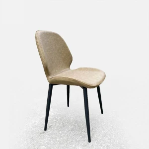 Ghế ăn cafe Nordic bọc da chân sắt