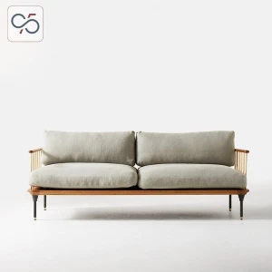 KALMAR Sofa rustic gỗ nan lưng