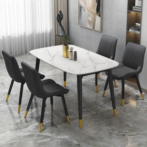 Bàn Ăn 4 Ghế LOFT Mặt Đá Nhập Khẩu