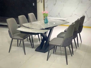 Bàn Ăn Mặt Đá Xoay Nhập Khẩu BX0121