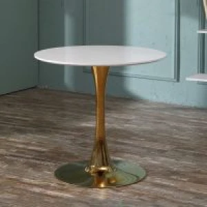 Bàn Cafe Tulip Chân Mạ Vàng BMV1216