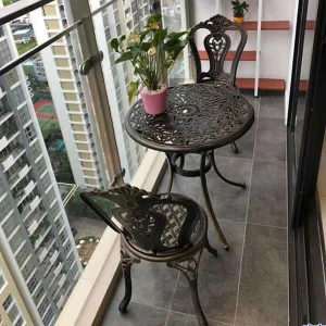 Bàn Ghế Nhôm Đúc Ban Công 09