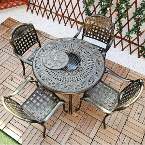 Bàn Ghế Sân Vườn Nhôm Đúc 04